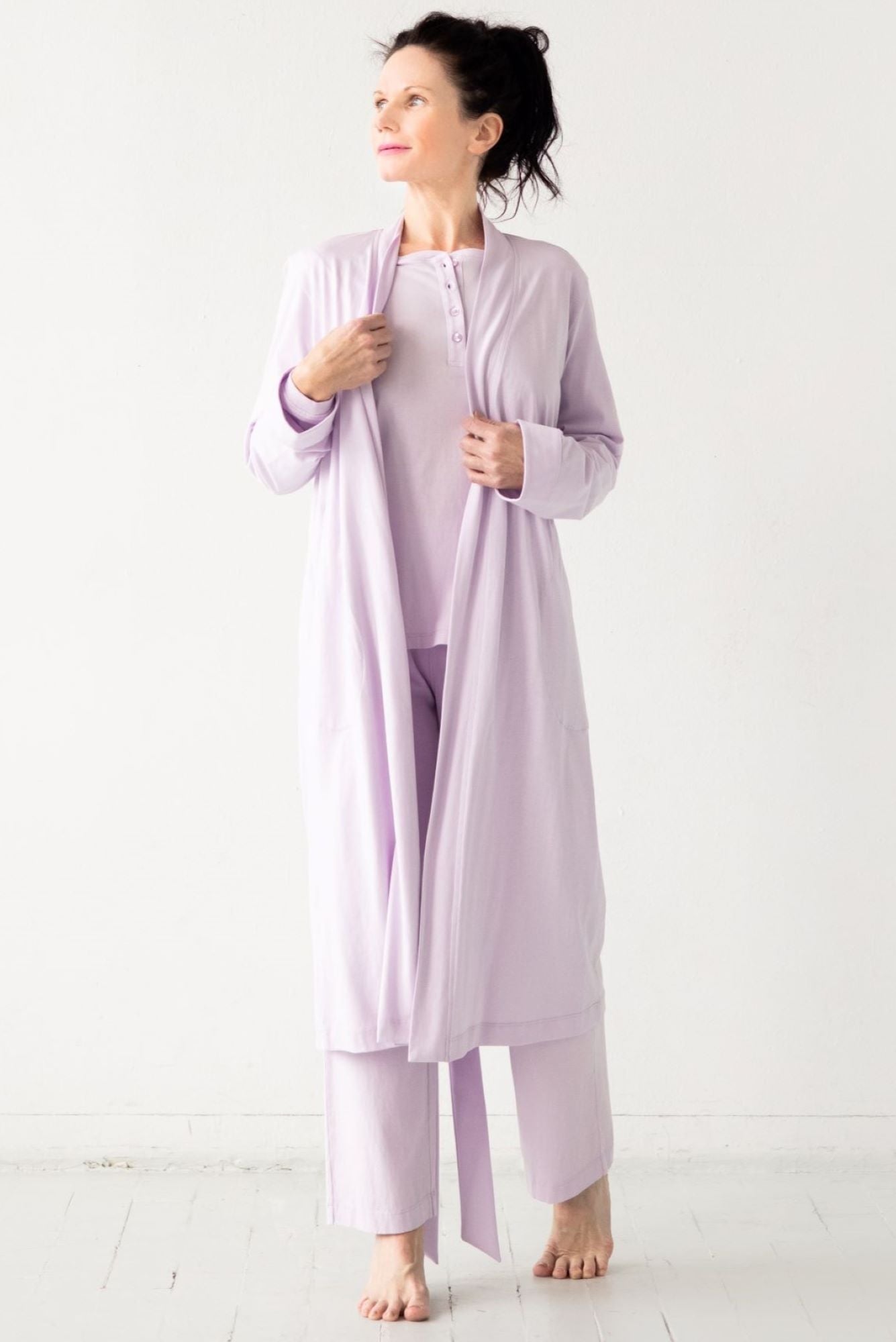 Straight Leg Pants in Pima Cotton