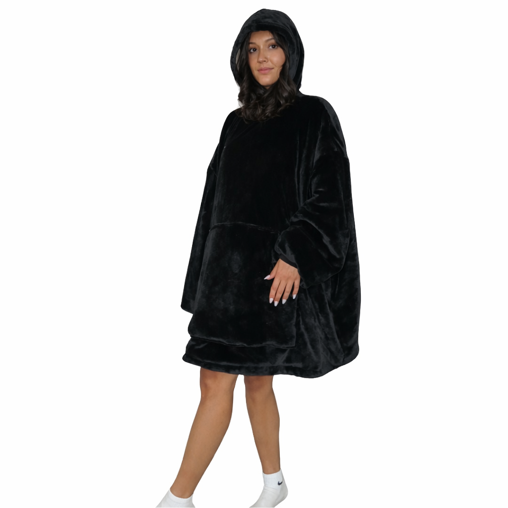 Wearable Blanket I Sherpa Blanket Hoodie oversize for Kids & Adults | OLM Toys