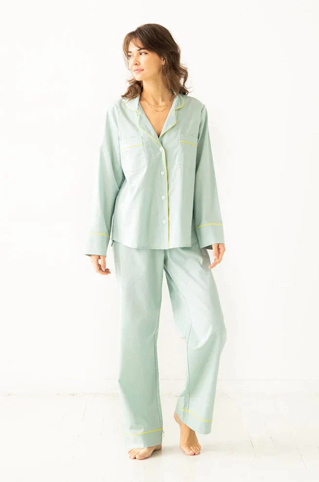 Classic Woven Cotton Pajama Set