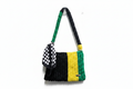 Color Block Crochet Bag - White Background