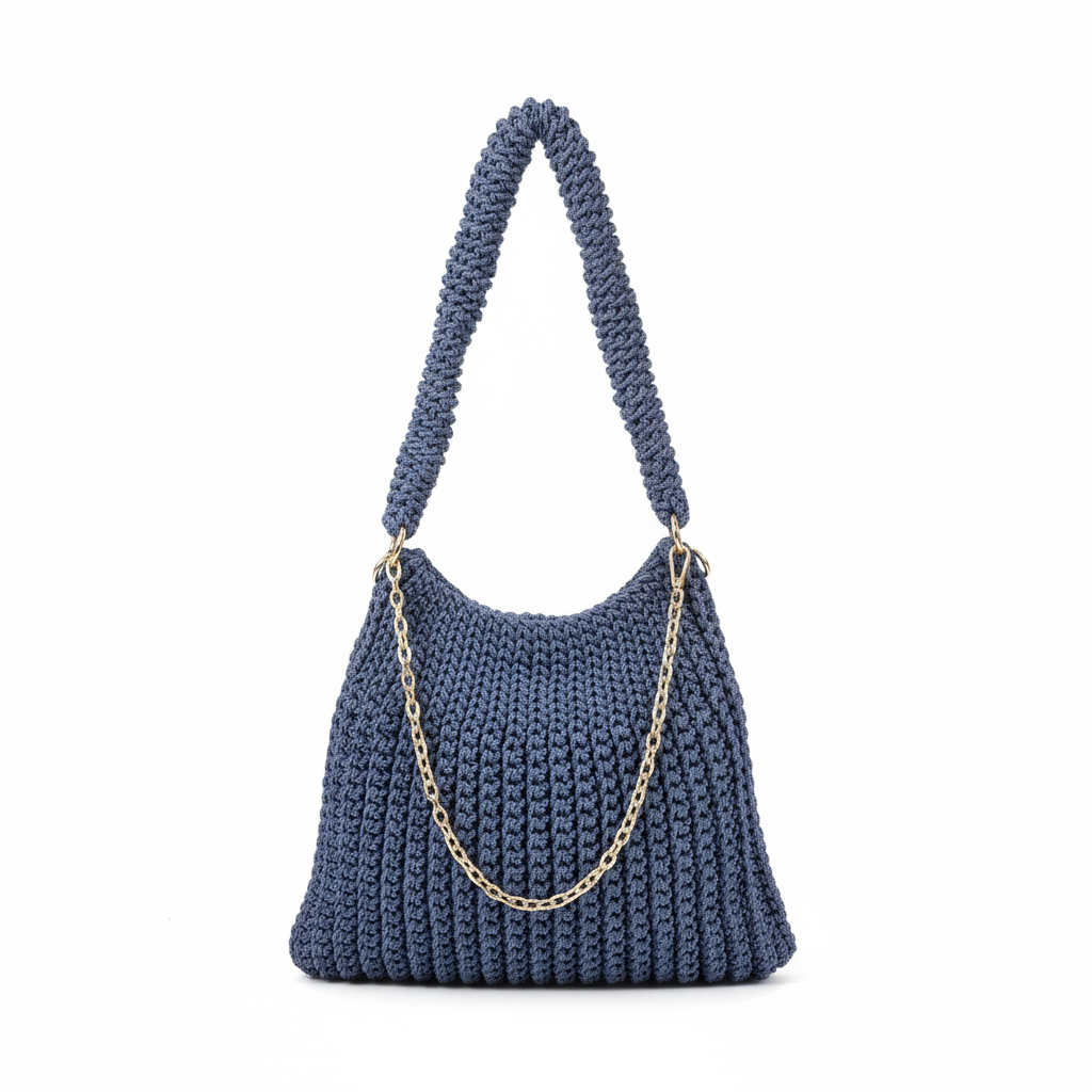 Coastal Crochet Hobo Bag