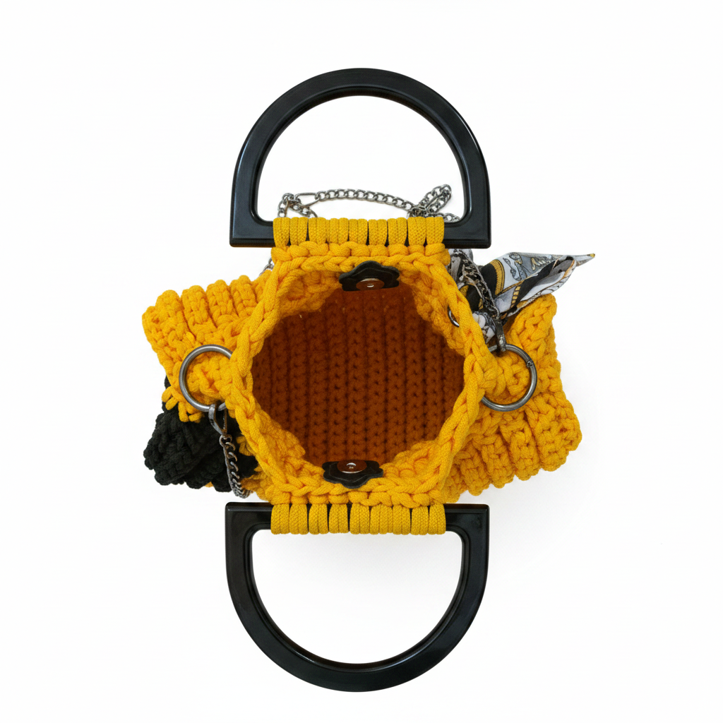 Crochet Purse – Top View White Background