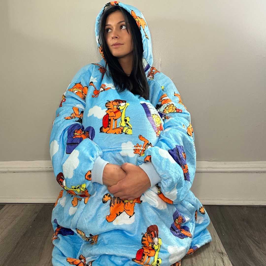 Wearable Blanket I Garfield Wearable Blanket Hoodie for Kids & Adults