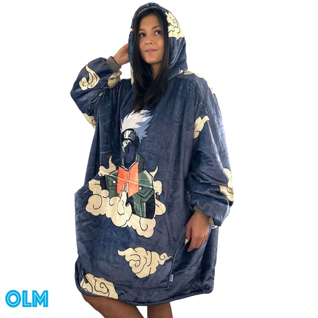 Wearable Blanket I Kakashi Hatake Wearable Blanket Hoodie for Kids & Adults