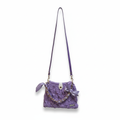 Lavender Crochet Purse - White Background