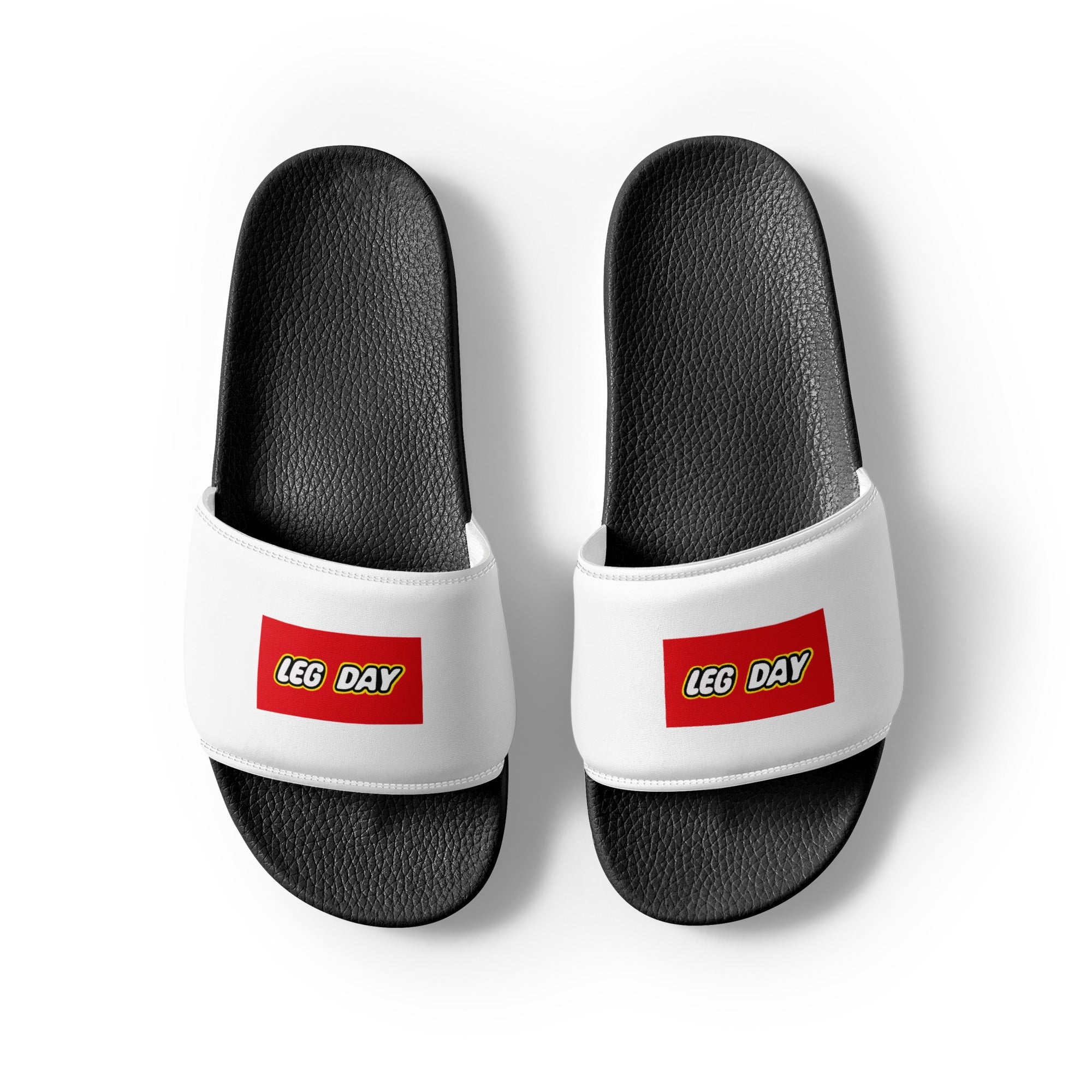 Men’s 'LEG DAY' slides - casual everyday post gym recover house shoe