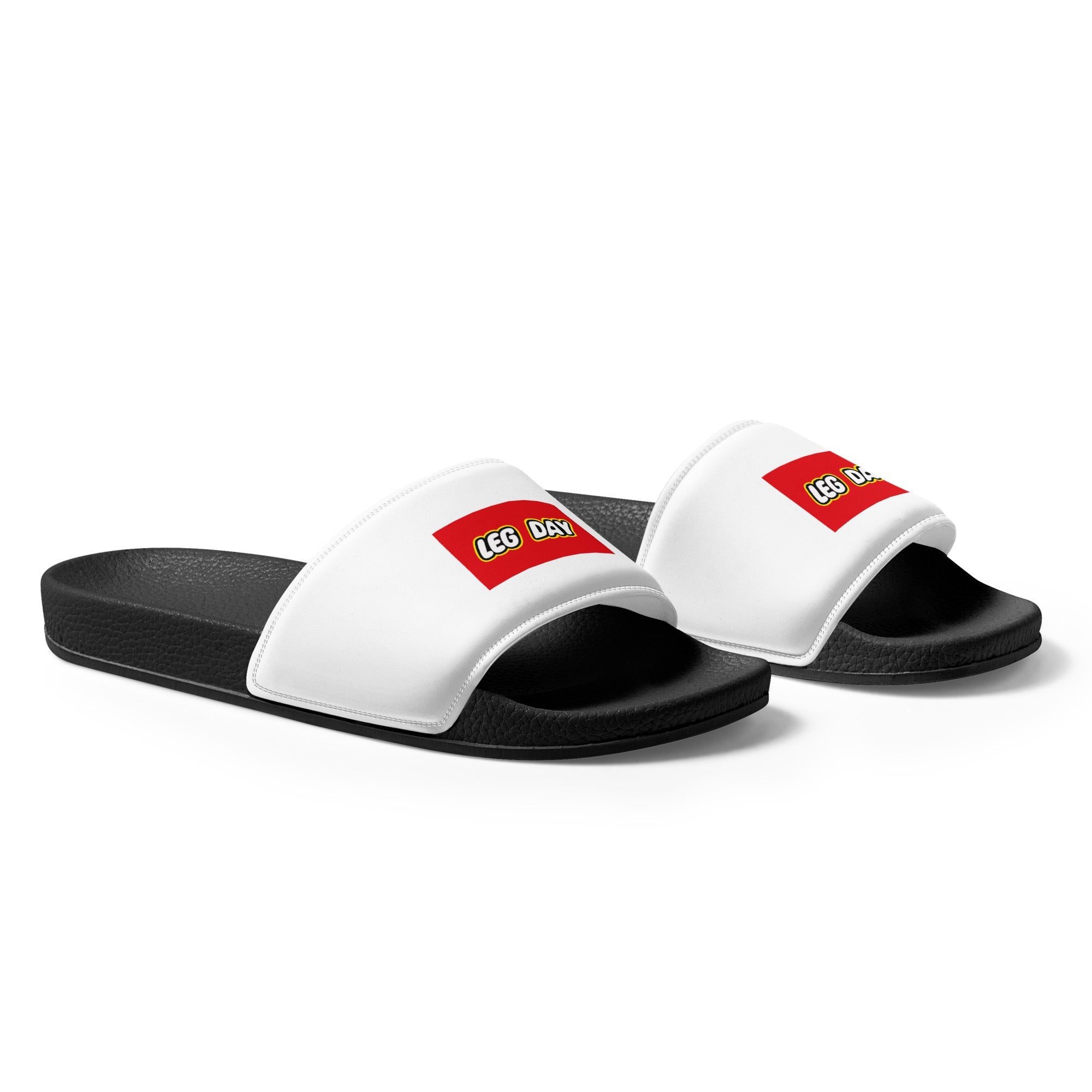 Men’s 'LEG DAY' slides - casual everyday post gym recover house shoe