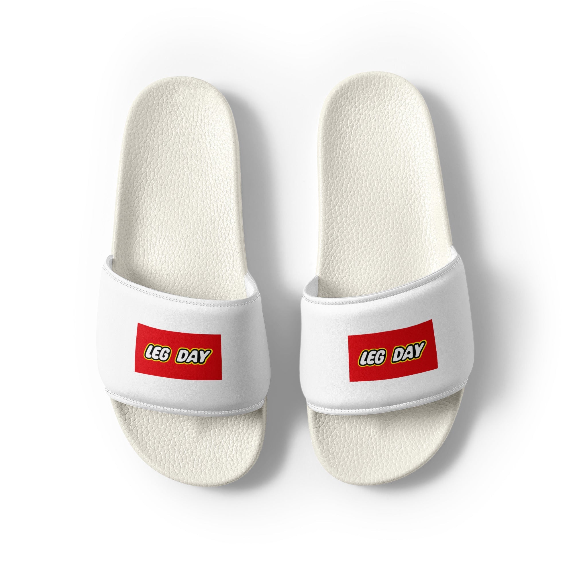 Men’s 'LEG DAY' slides - casual everyday post gym recover house shoe
