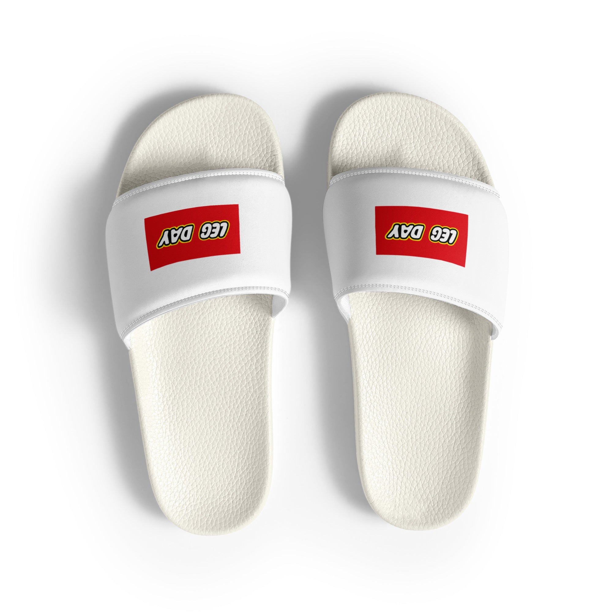 Men’s 'LEG DAY' slides - casual everyday post gym recover house shoe